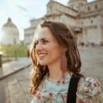 A woman in Tuscany